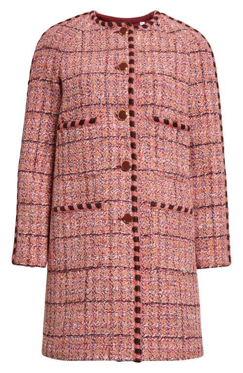 Womens Slub Tweed Long Jacket Product Image