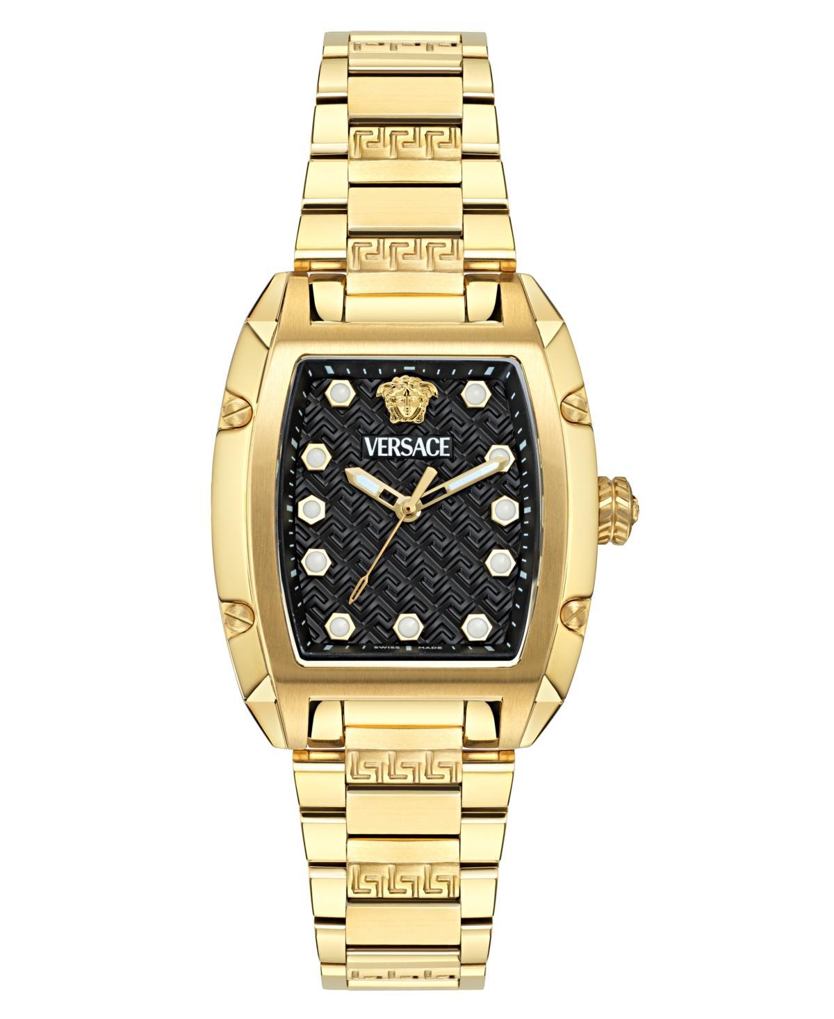 Versace Womens Dominus Analog Gold Tone Stainless Steel Bracelet Watch Product Image