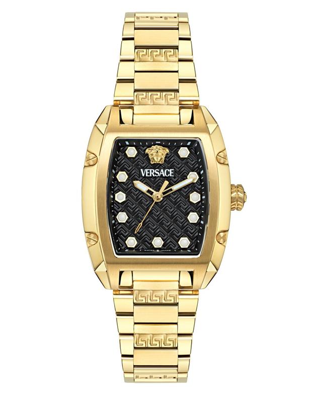 Versace Womens Swiss Gold Ion-Plated Stainless Steel Bracelet Watch 45x36mm Product Image