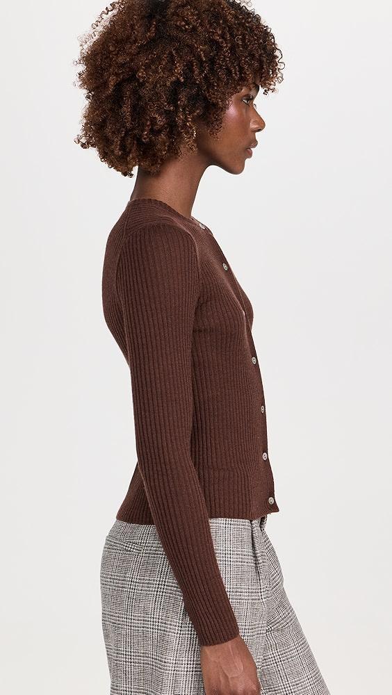 Vince Ribbed Snap Front Cardigan | Shopbop Product Image