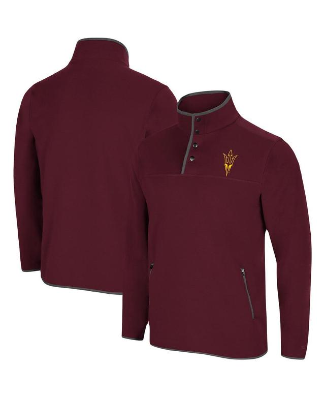 Mens Colosseum Cardinal Arkansas Razorbacks Rebound Snap Pullover Jacket Product Image