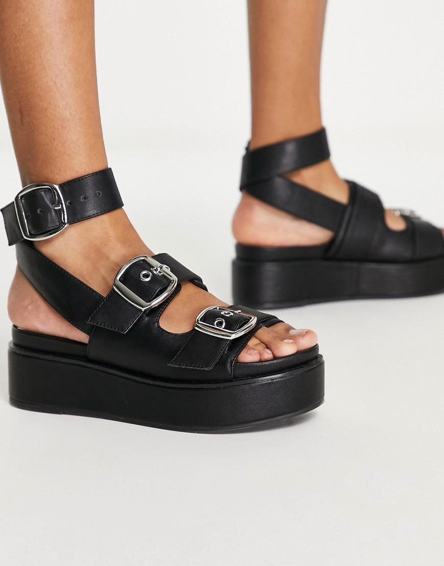 ASOS DESIGN Thistle chunky buckle flatform sandal Product Image