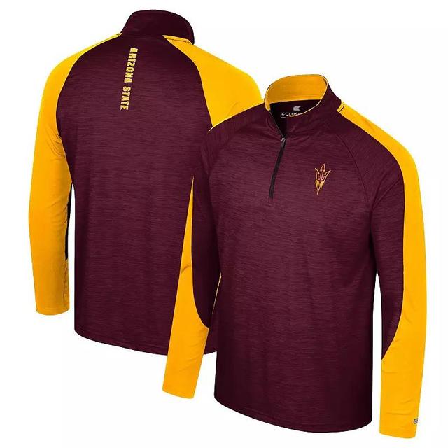 Mens Colosseum Cardinal Iowa State Cyclones Langmore Raglan Quarter-Zip Top Product Image