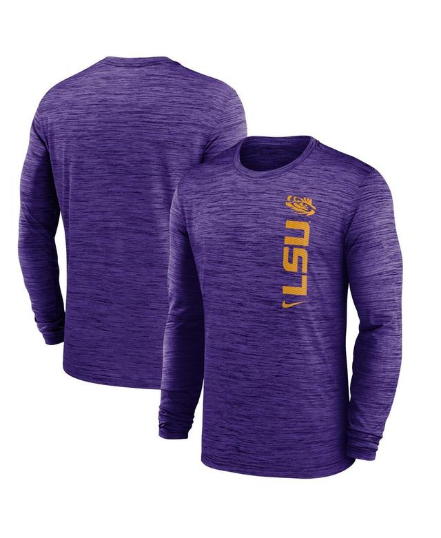 Nike Mens Purple Lsu Tigers 2024 Sideline Velocity Performance Long Sleeve T-Shirt Product Image