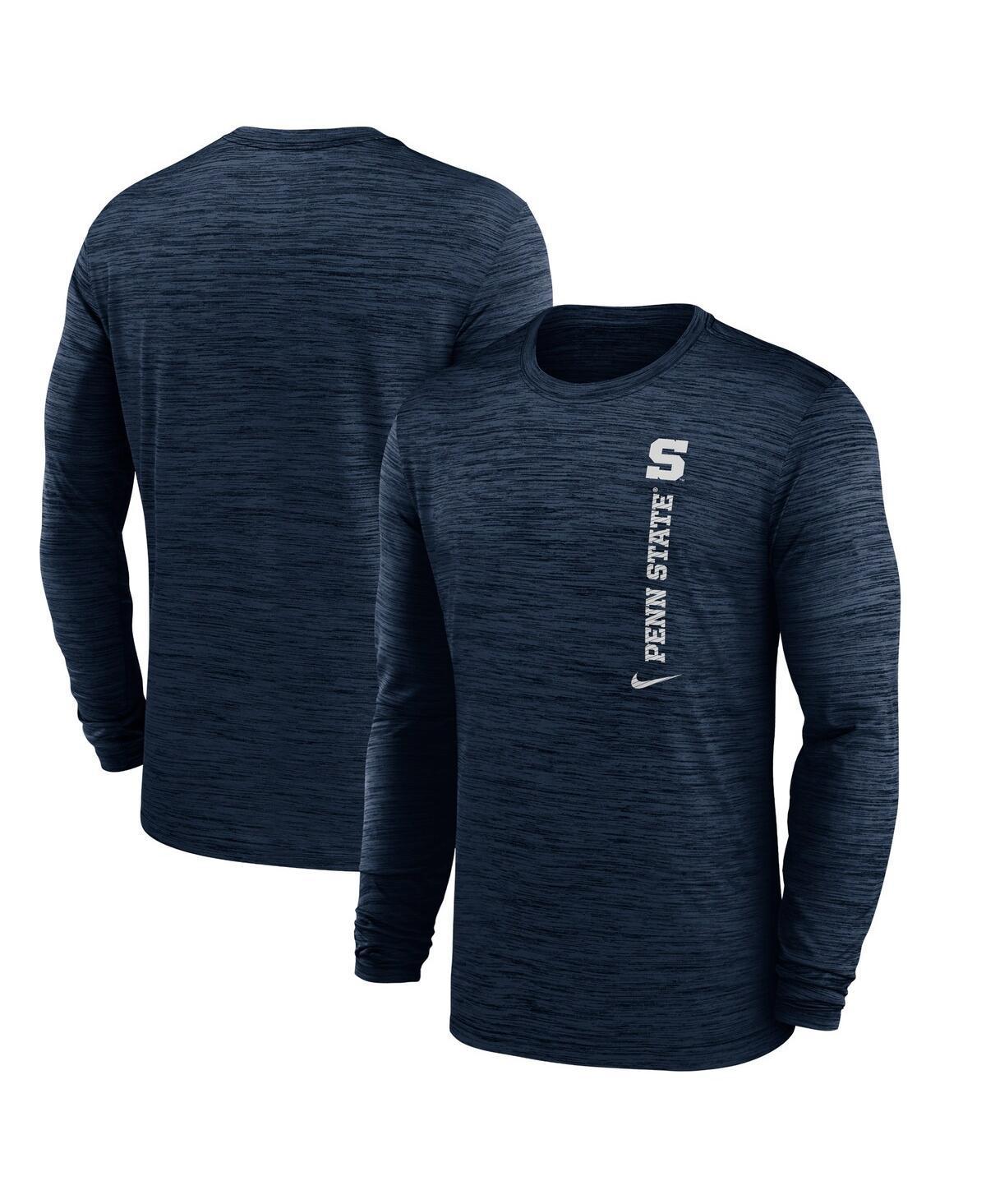 Mens Nike Penn State Nittany Lions 2024 Sideline Velocity Performance Long Sleeve T-Shirt Blue Product Image