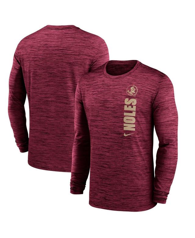 Nike Mens Garnet Florida State Seminoles 2024 Sideline Velocity Performance Long Sleeve T-Shirt - Red Product Image