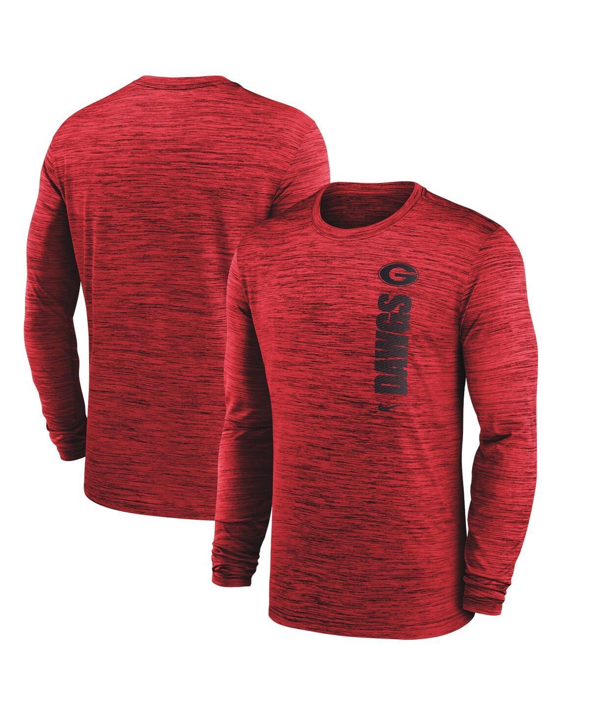 Nike Mens Red Georgia Bulldogs 2024 Sideline Velocity Performance Long Sleeve T-Shirt Product Image