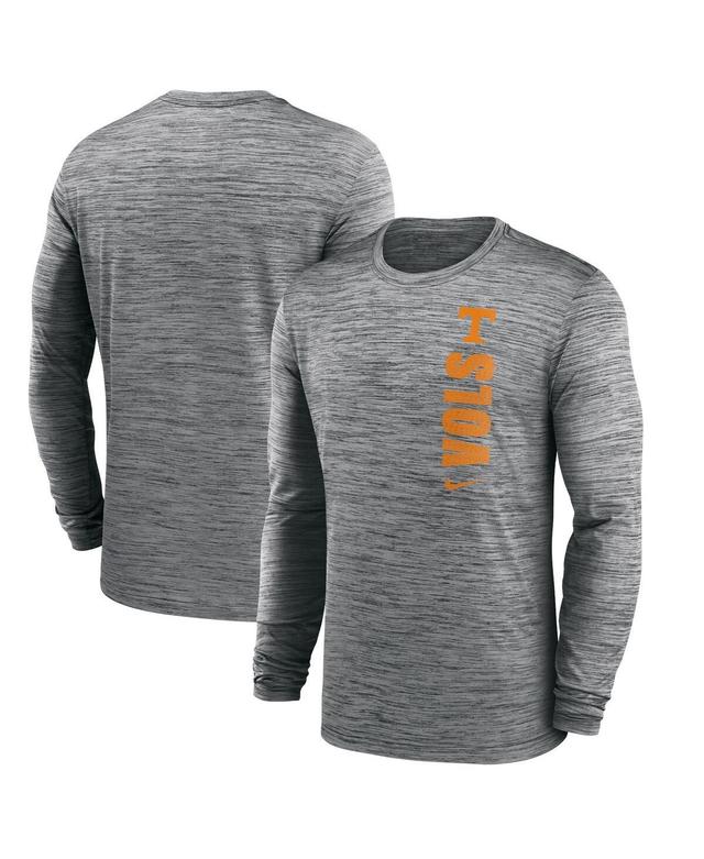 Mens Nike Heather Gray Oregon Ducks 2024 Sideline Velocity Performance Long Sleeve T-Shirt Product Image