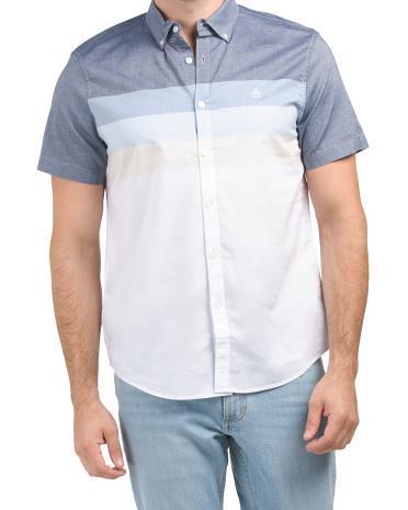 Yarn Dye Lawn Stretch Woven Top for Men Product Image