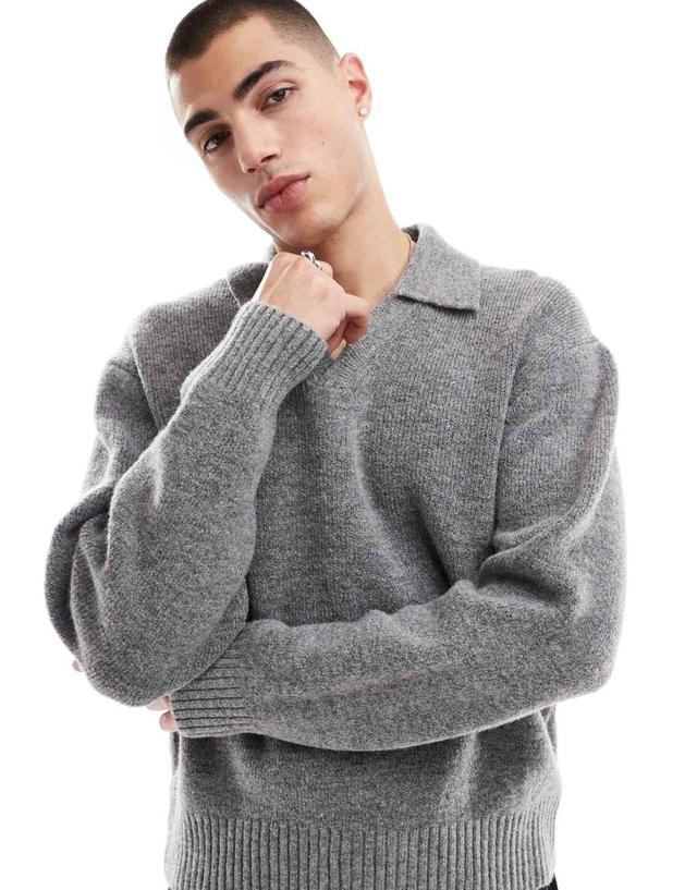 Bershka oversized sweater in gray Product Image