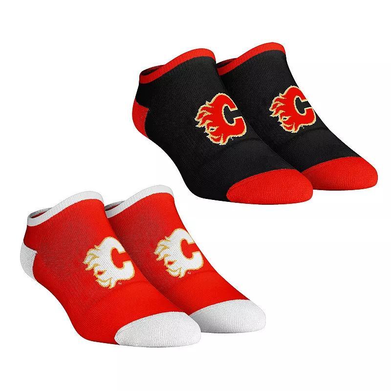 Womens Rock Em Socks Calgary Flames Core Team 2-Pack Low Cut Ankle Sock Set Product Image