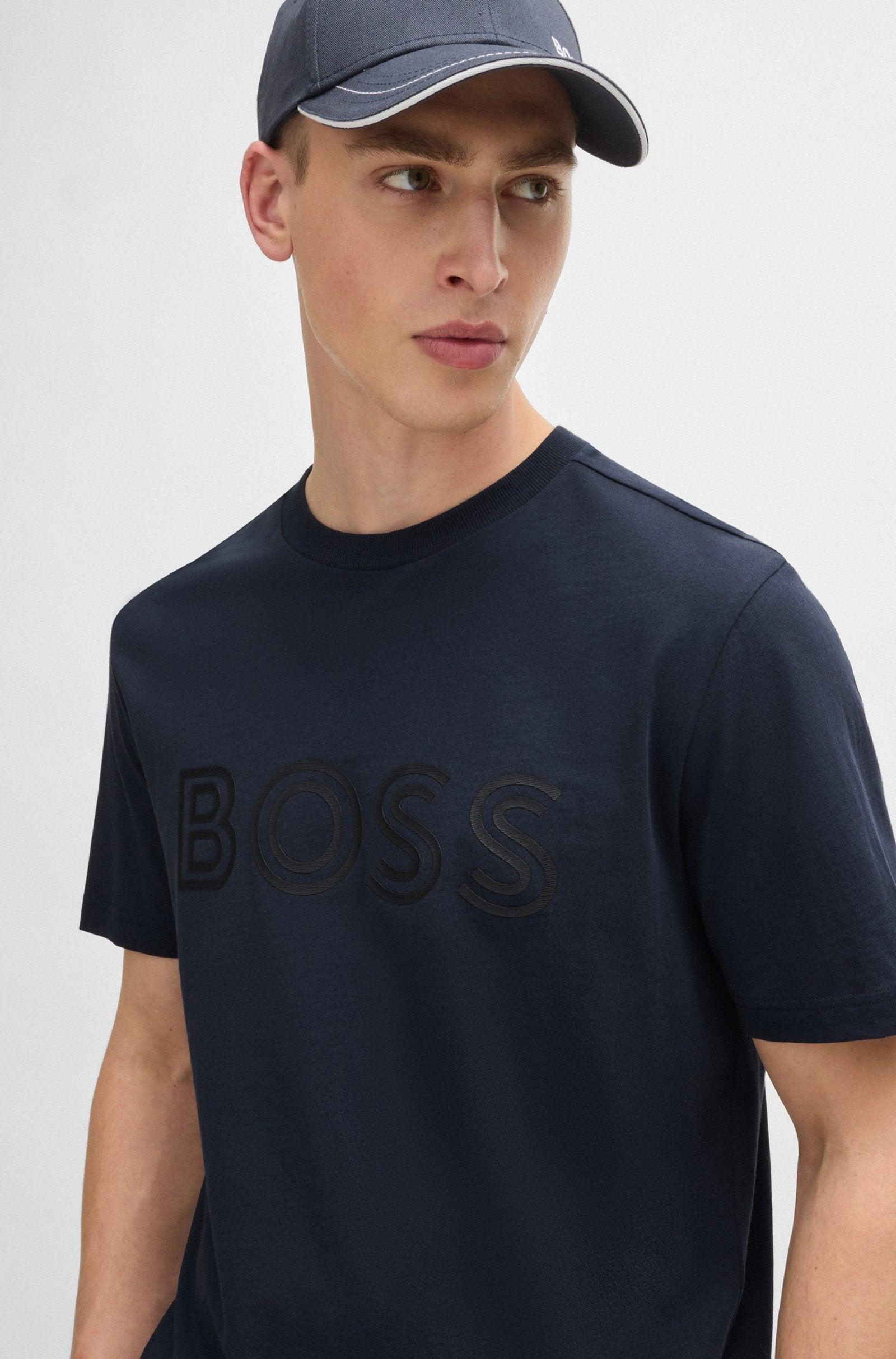 Boss Cotton jersey T-shirt with Logo Artwork Product Image