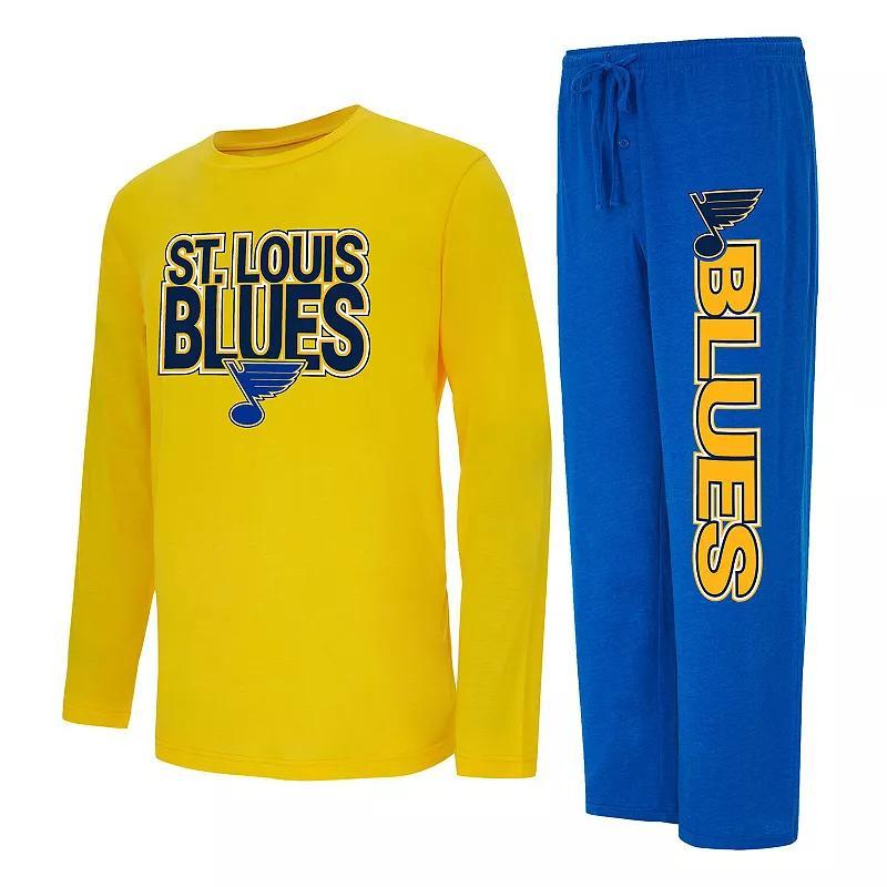 Mens Concepts Sport /Gold St. Louis s Meter Long Sleeve T-Shirt & Pants Sleep Set Product Image