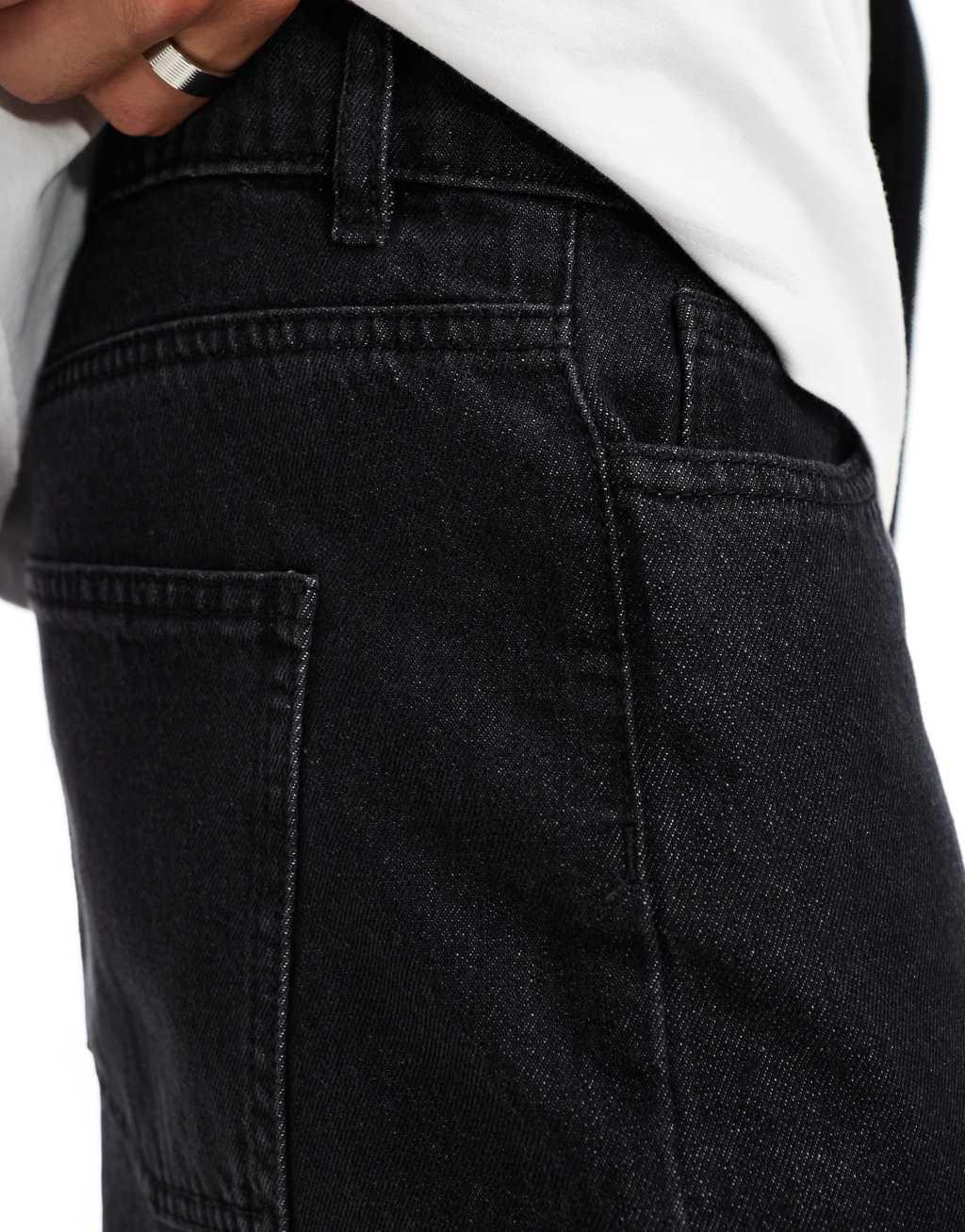 ADPT baggy fit jeans in black Product Image