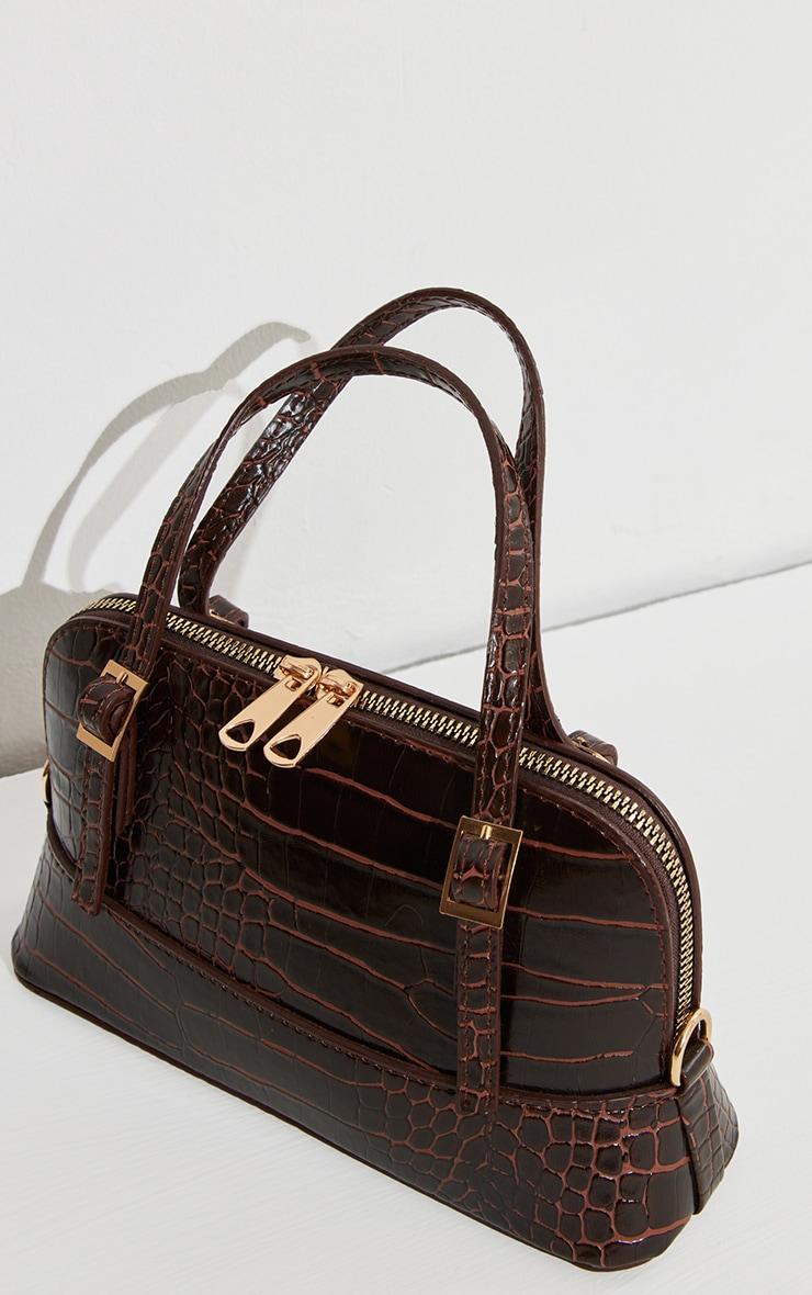 Chocolate Buckle Croc Handle Mini Bag Product Image