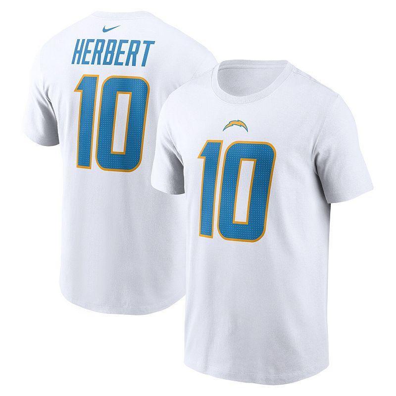 Mens Nike Justin Herbert Los Angeles Chargers Player Name & Number T-Shirt Product Image