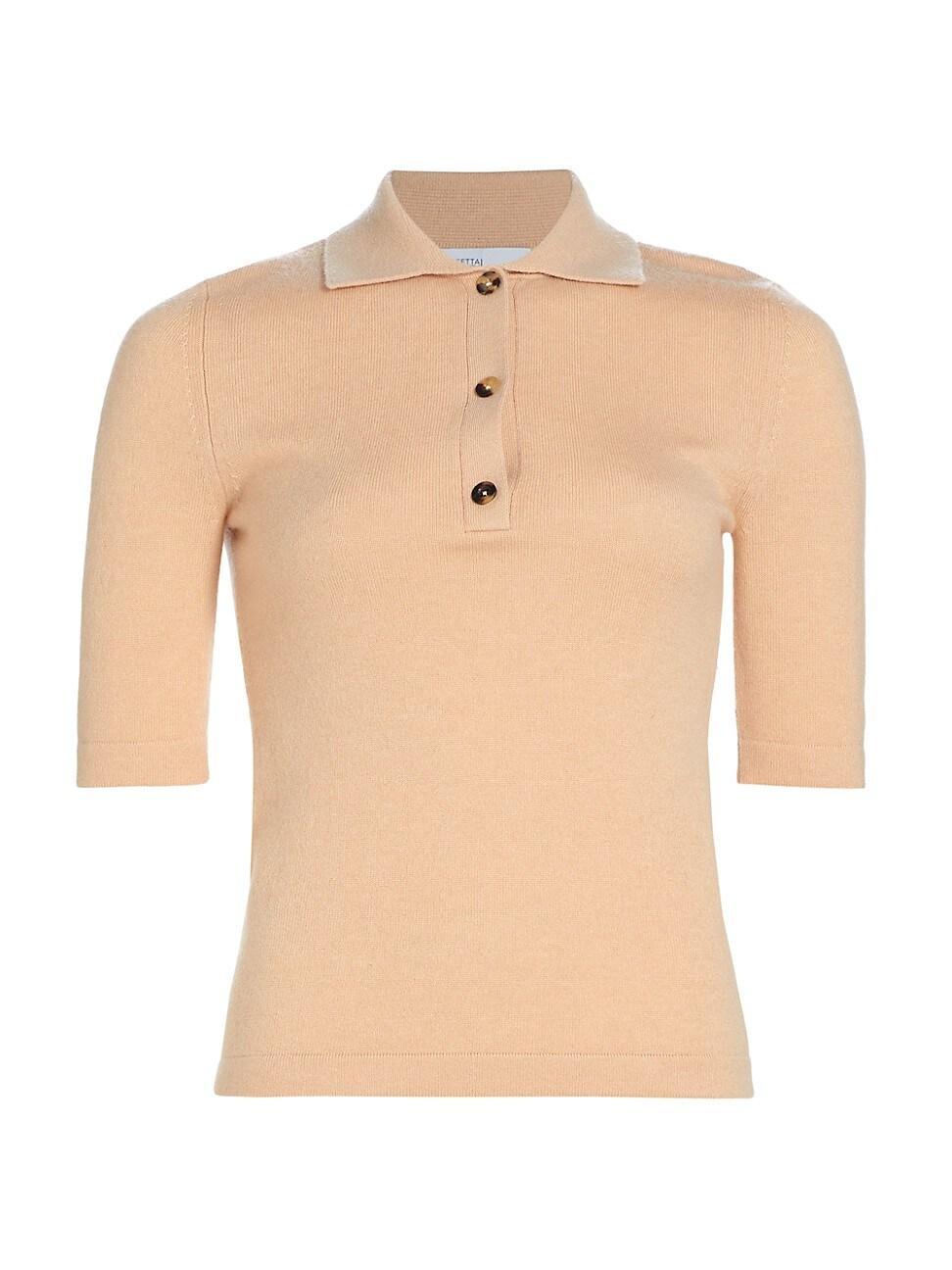 Womens Wool-Cashmere Polo Sweater Product Image