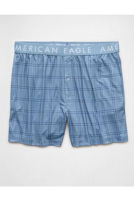 AEO Mens Plaid Ultra Soft Pocket Boxer Short Men's Product Image