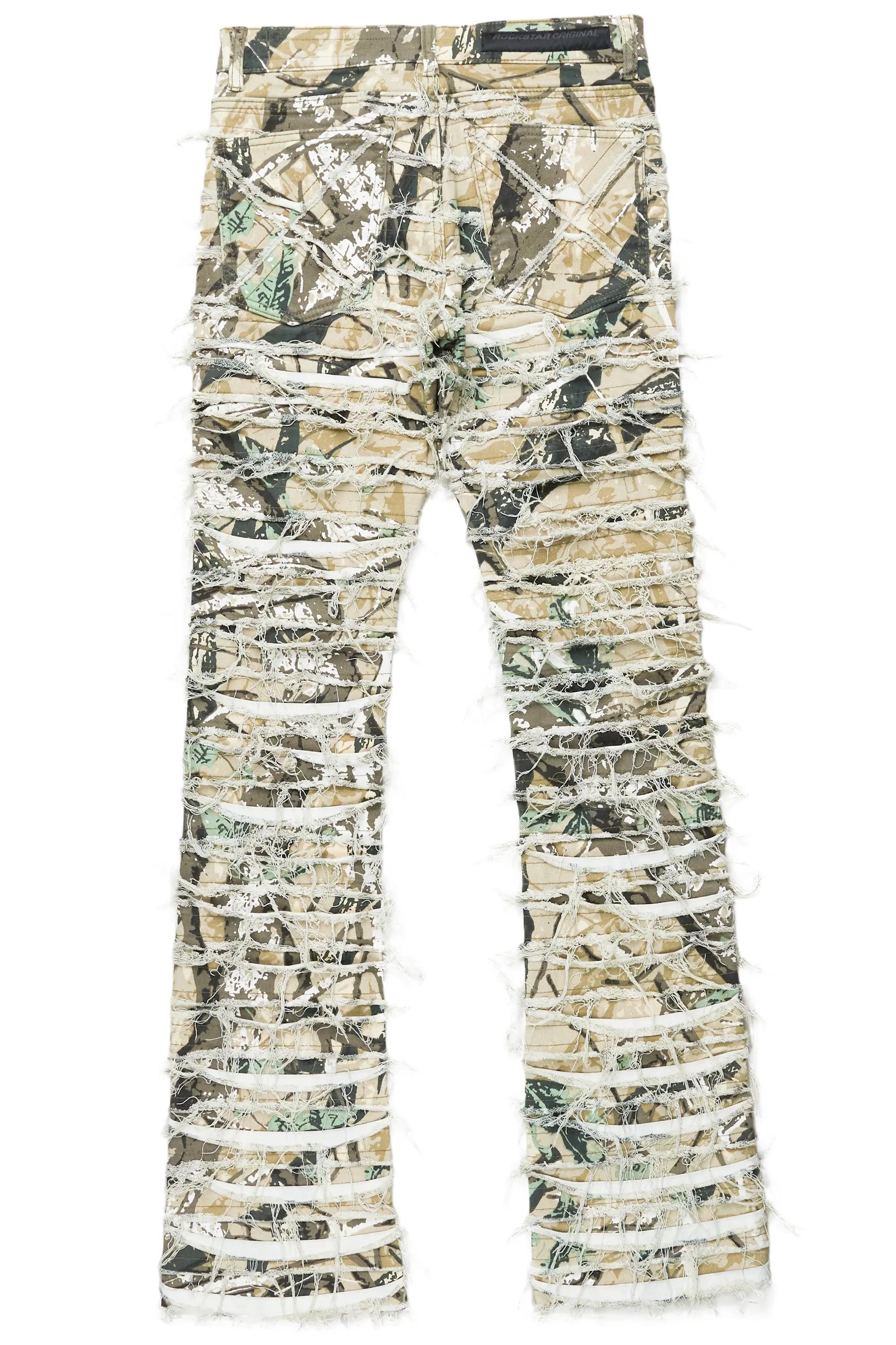 Cassius Tree Camo Stacked Flare Jean Male Product Image