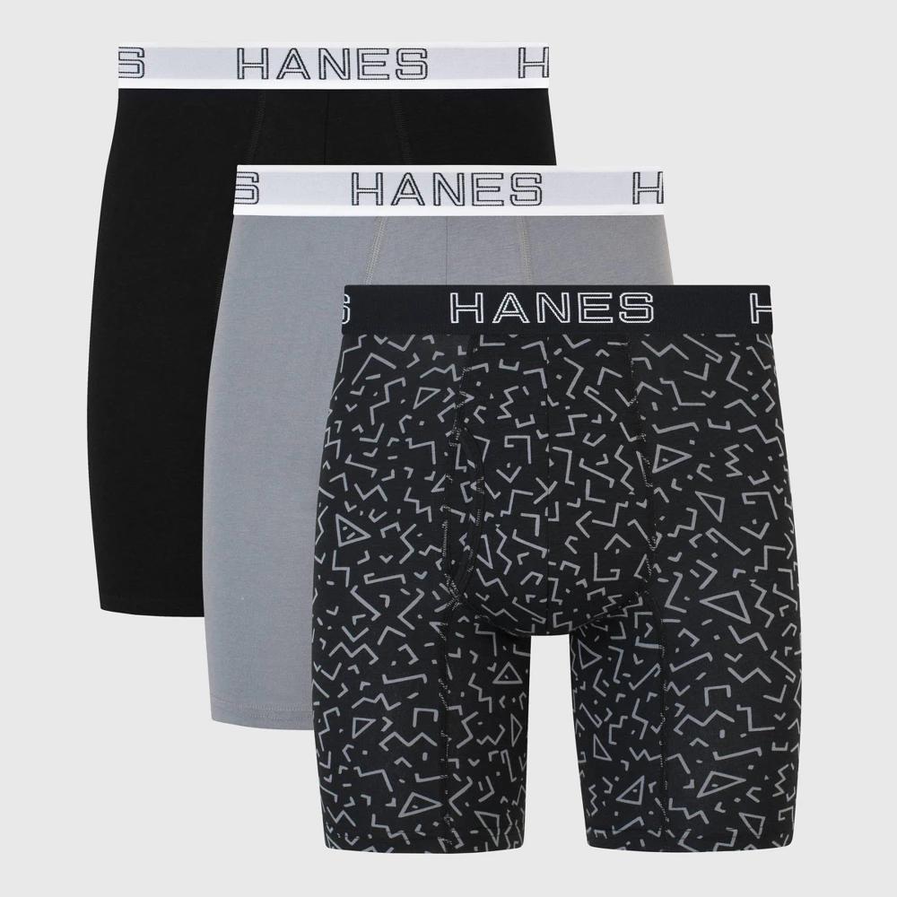 Hanes Premium Mens 3pk Comfort Flex Fit Boxer Briefs - Black Product Image