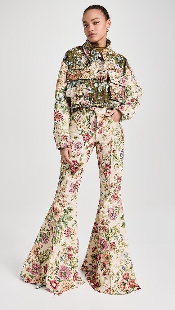 Marques Almeida Patchwork Brocade Cropped Overshirt | Shopbop Product Image