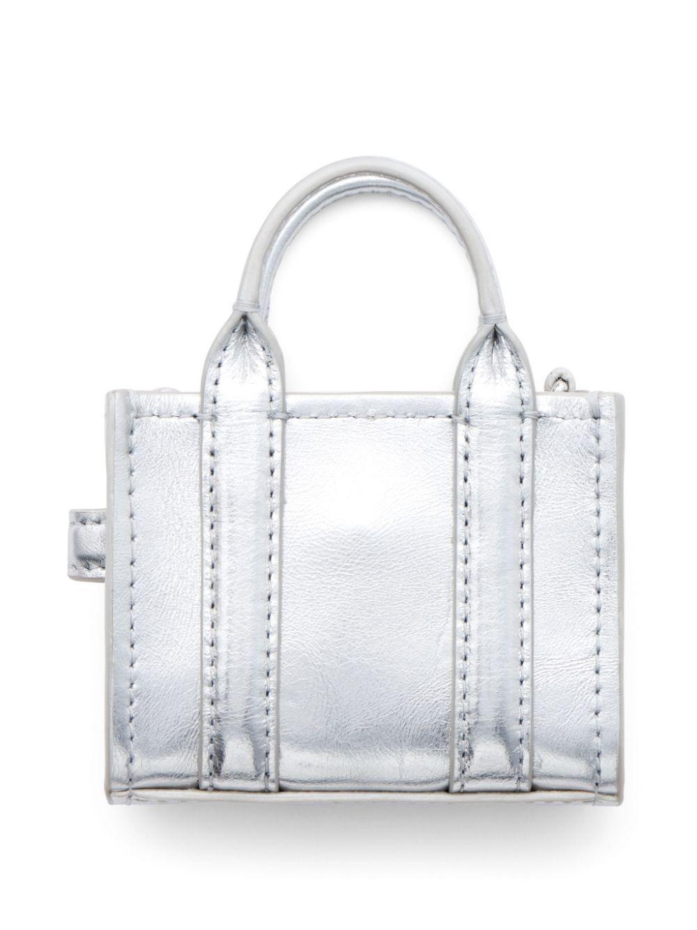 MARC JACOBS The Nano Tote Charm In Silver Product Image