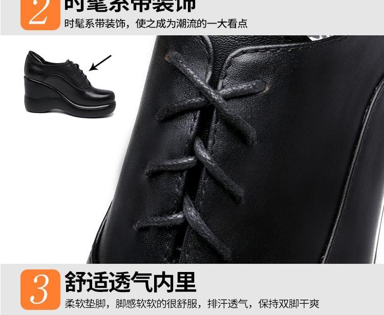 Platform Wedge Lace Up Pumps Product Image