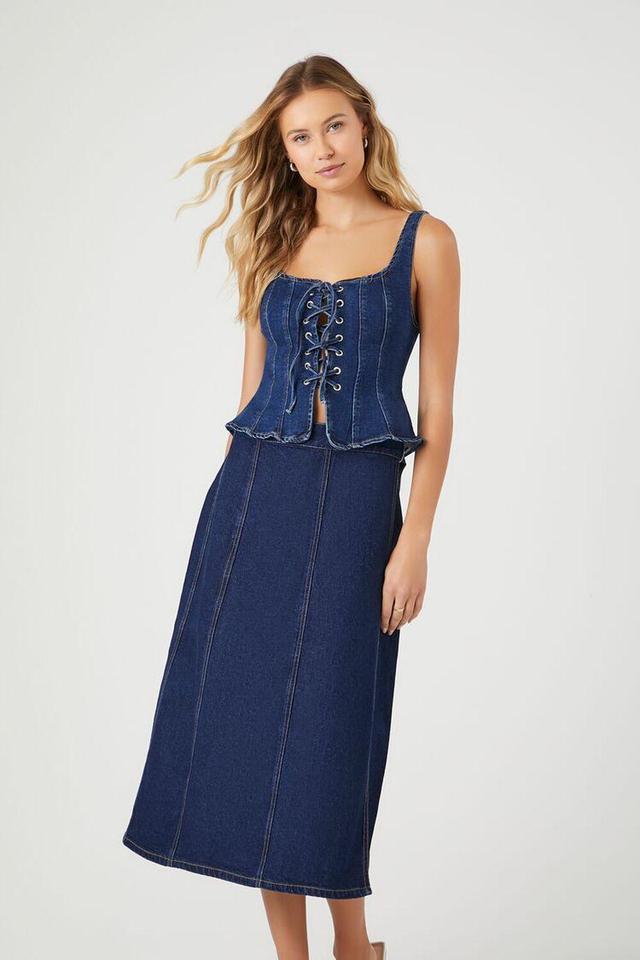 Denim Midi Skirt | Forever 21 Product Image