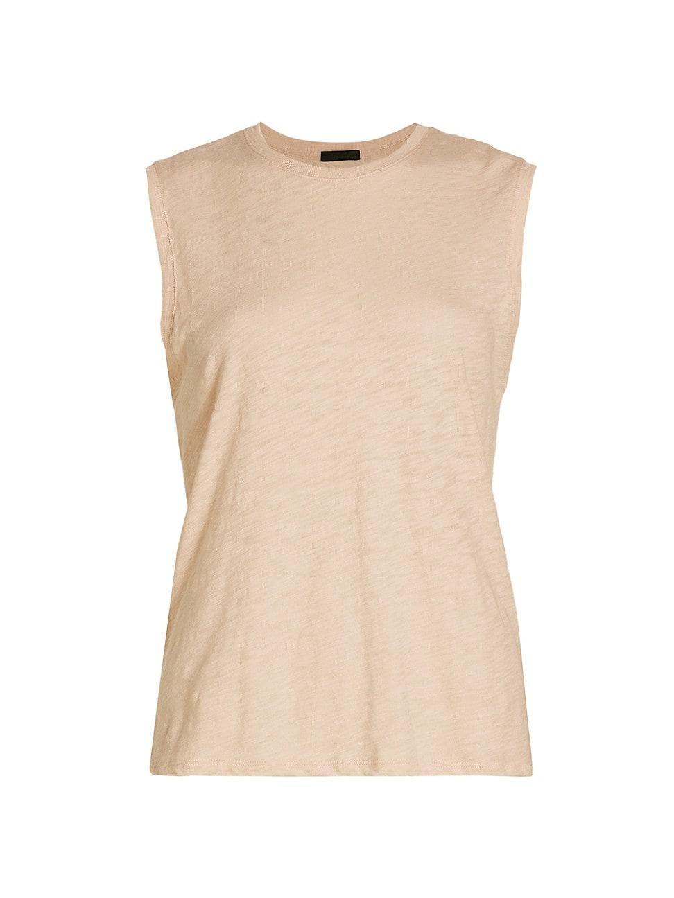 Womens Sleeveless Schoolboy T-Shirt Product Image