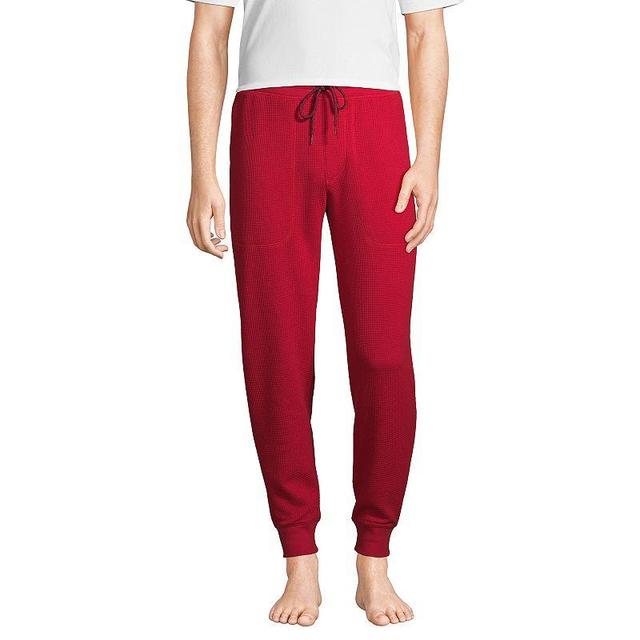 Mens Lands End Waffle Jogger Pajama Pants Product Image