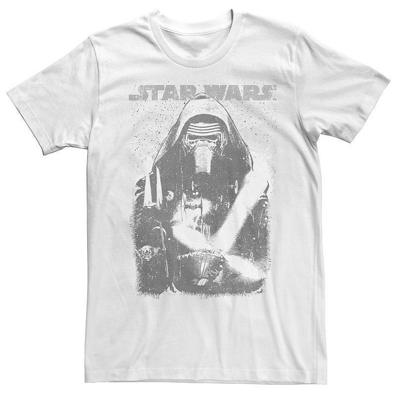 Mens Star Wars Kylo Ren Faded Portrait Tee Red Grey Product Image