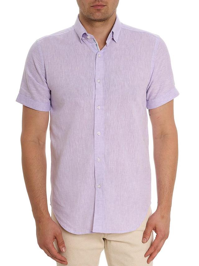 Mens Palmer Linen & Cotton-Blend Shirt Product Image