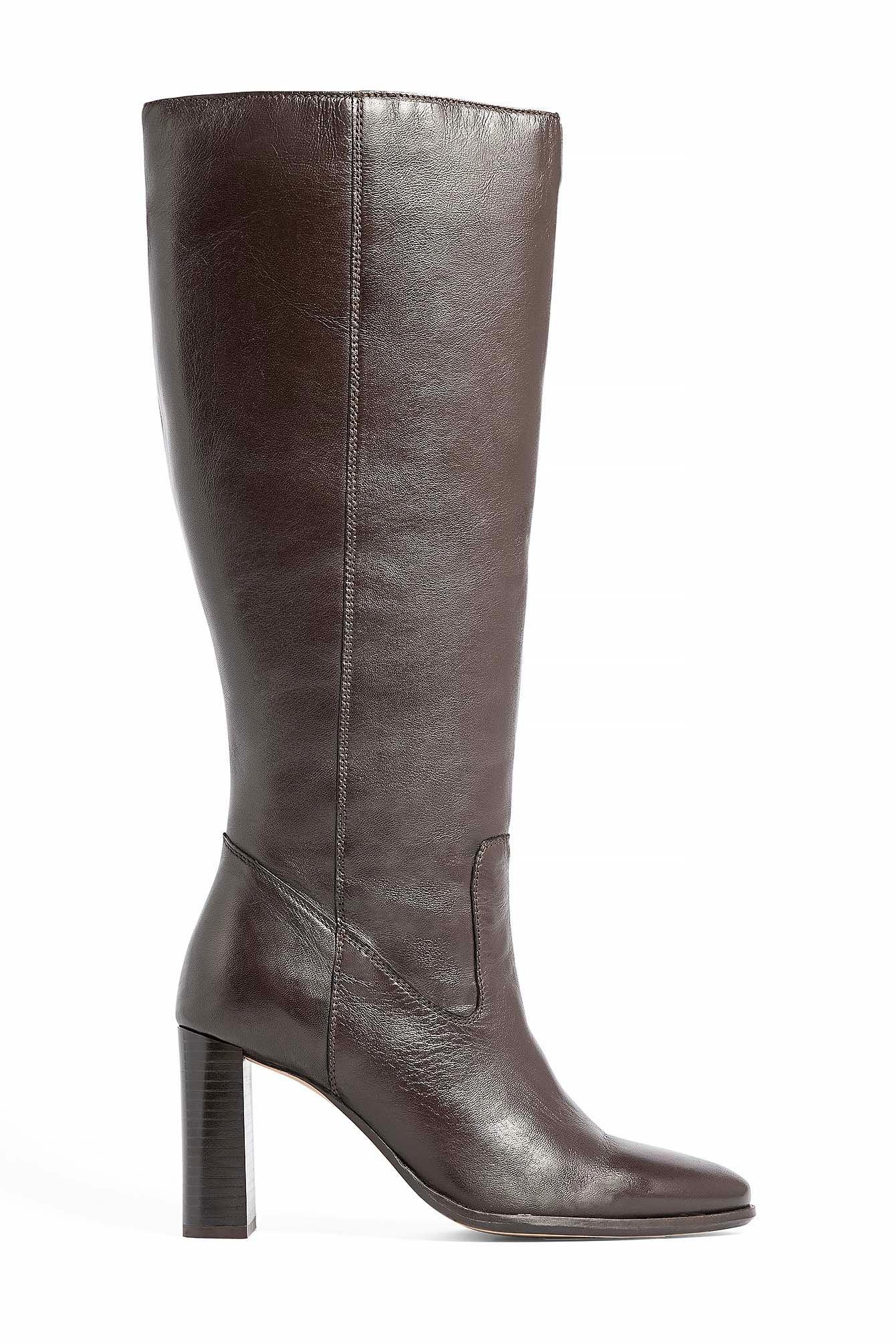 Knee High Leather Rounded Toe Boots product image