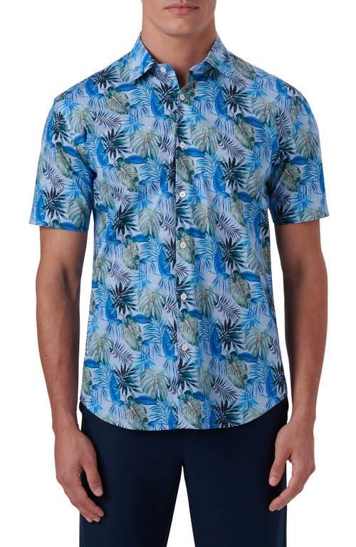 Mens Orson Leaf-Print Shaped Sport Shirt Product Image