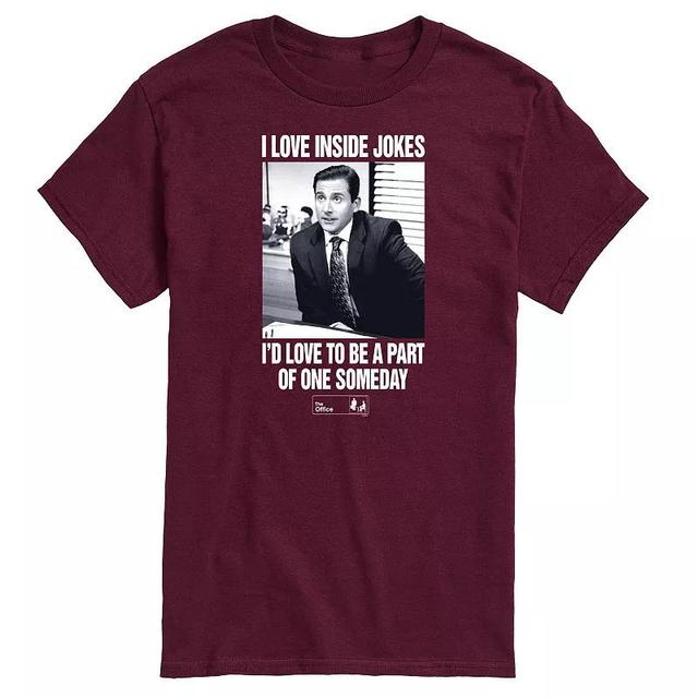 Mens The Office Michael Inside Jokes Tee Med Red Product Image