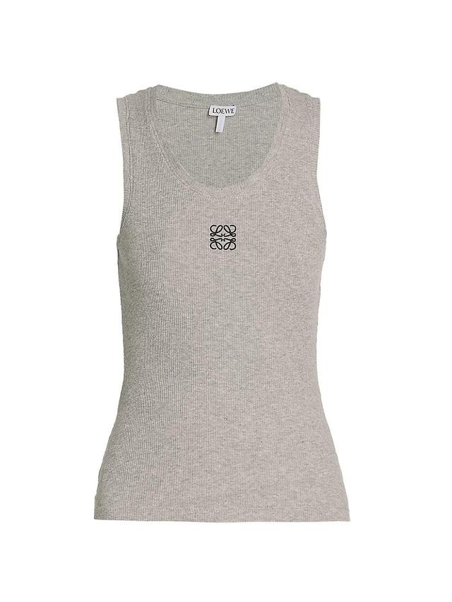 Womens Anagram Rib-Knit Tank Product Image