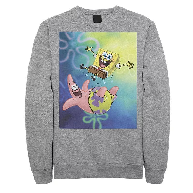 Mens Nickelodeon Spongebob Squarepants Patricks Star Best Buddies Graphic Fleece Pullover Blue Product Image