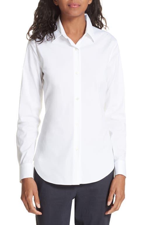 Theory Tenia Cotton Blend Blouse Product Image