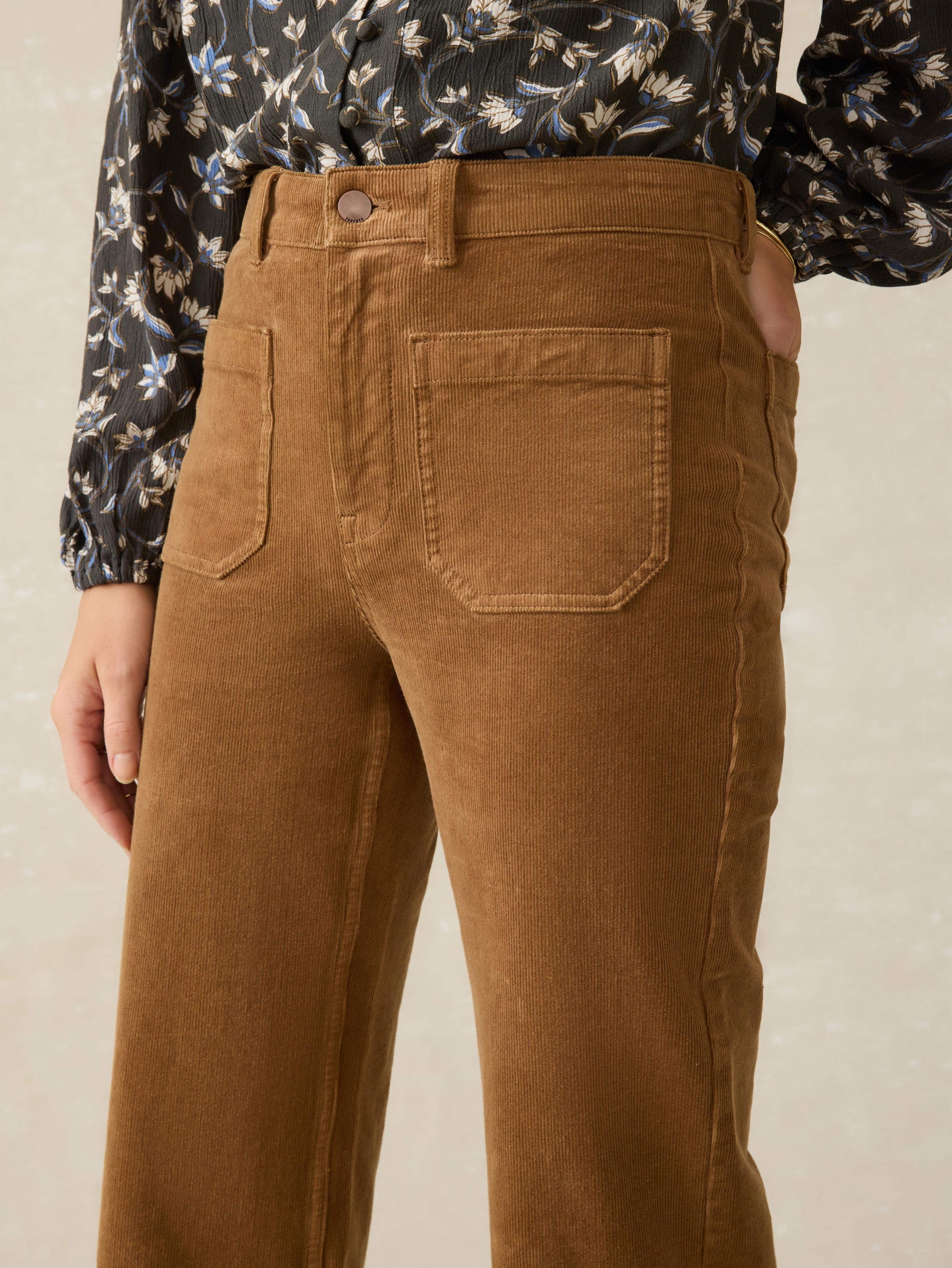 Softstretch Cord Patch Pocket Pant - Cord Brown Female Product Image