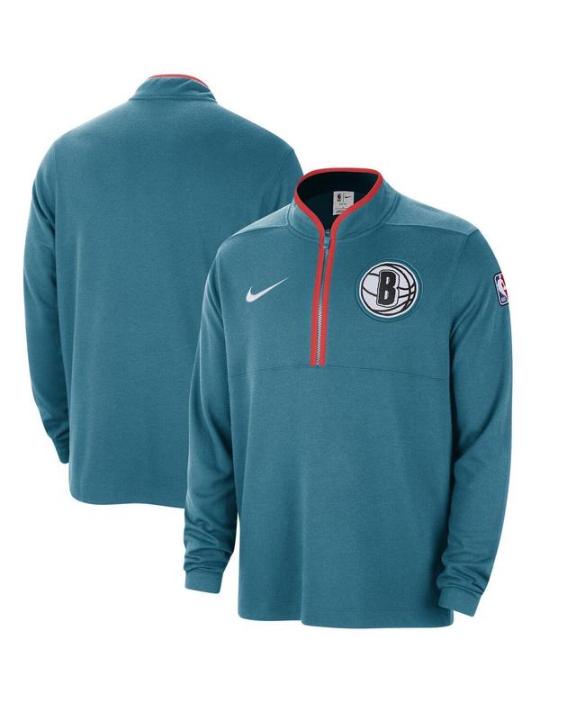 Mens Nike Teal Brooklyn Nets 2023/24 City Edition Authentic Coaches Half-Zip Sweatshirt Product Image