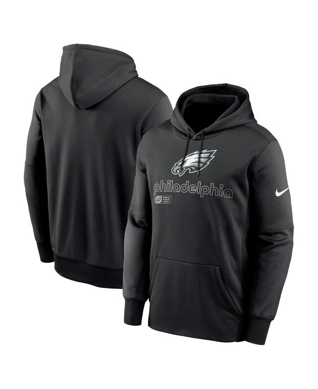 Nike Mens Black Philadelphia Eagles Big Tall Performance Pullover Hoodie Product Image