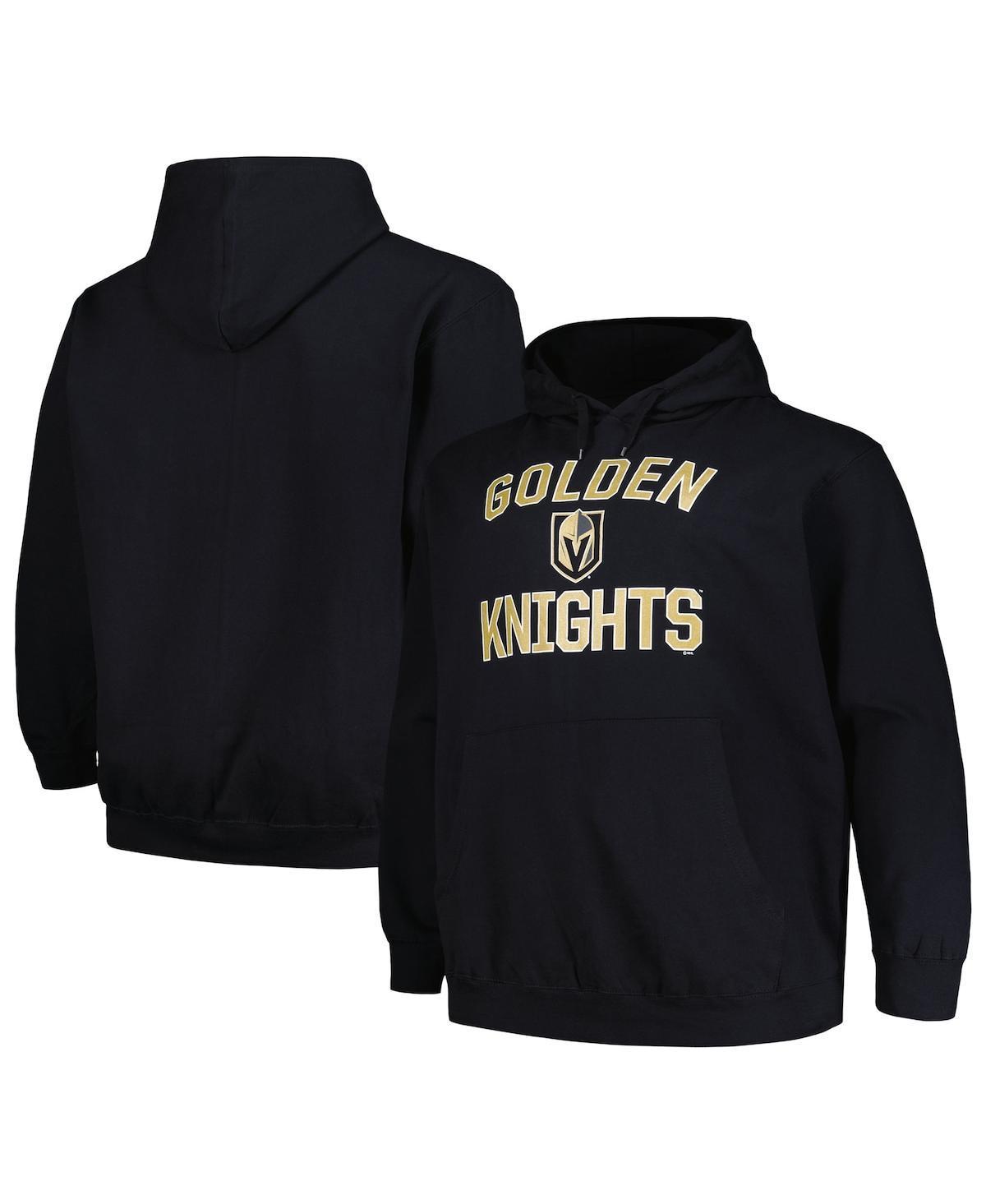 Mens Profile Black Vegas Golden Knights Big & Tall Arch Over Logo Pullover Hoodie Product Image