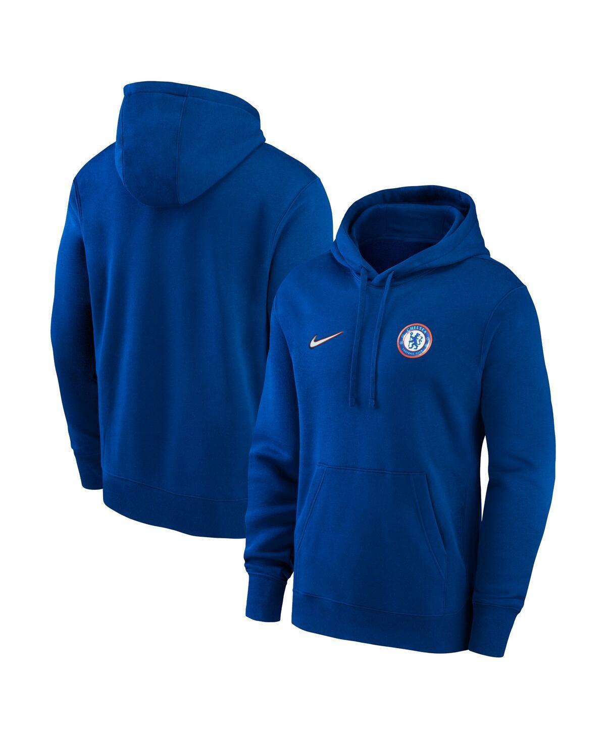 Nike Mens Blue Chelsea Club Pullover Hoodie Product Image