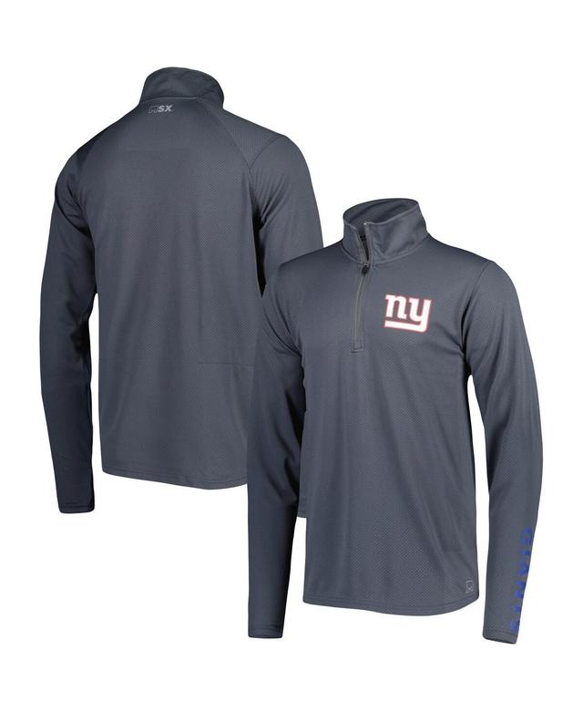 Mens Msx by Michael Strahan Charcoal New York Giants Quarter-Zip Sweatshirt Product Image