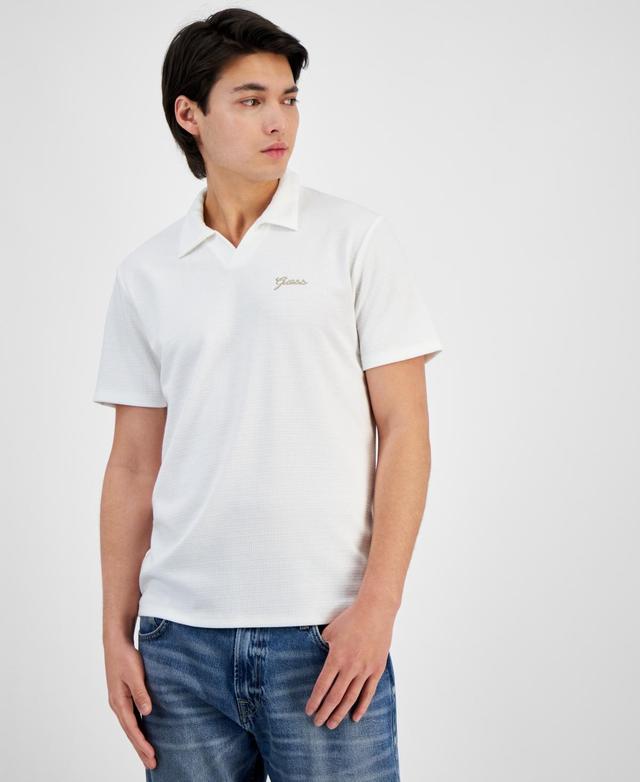 Guess Mens Knit Logo Polo Shirt Product Image