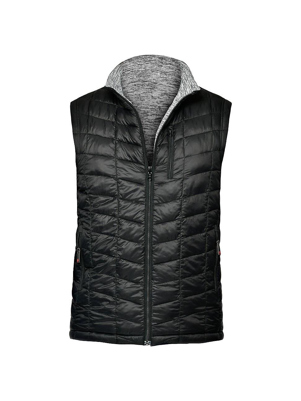 Mens Quilted Reversible Fleece Vest Product Image