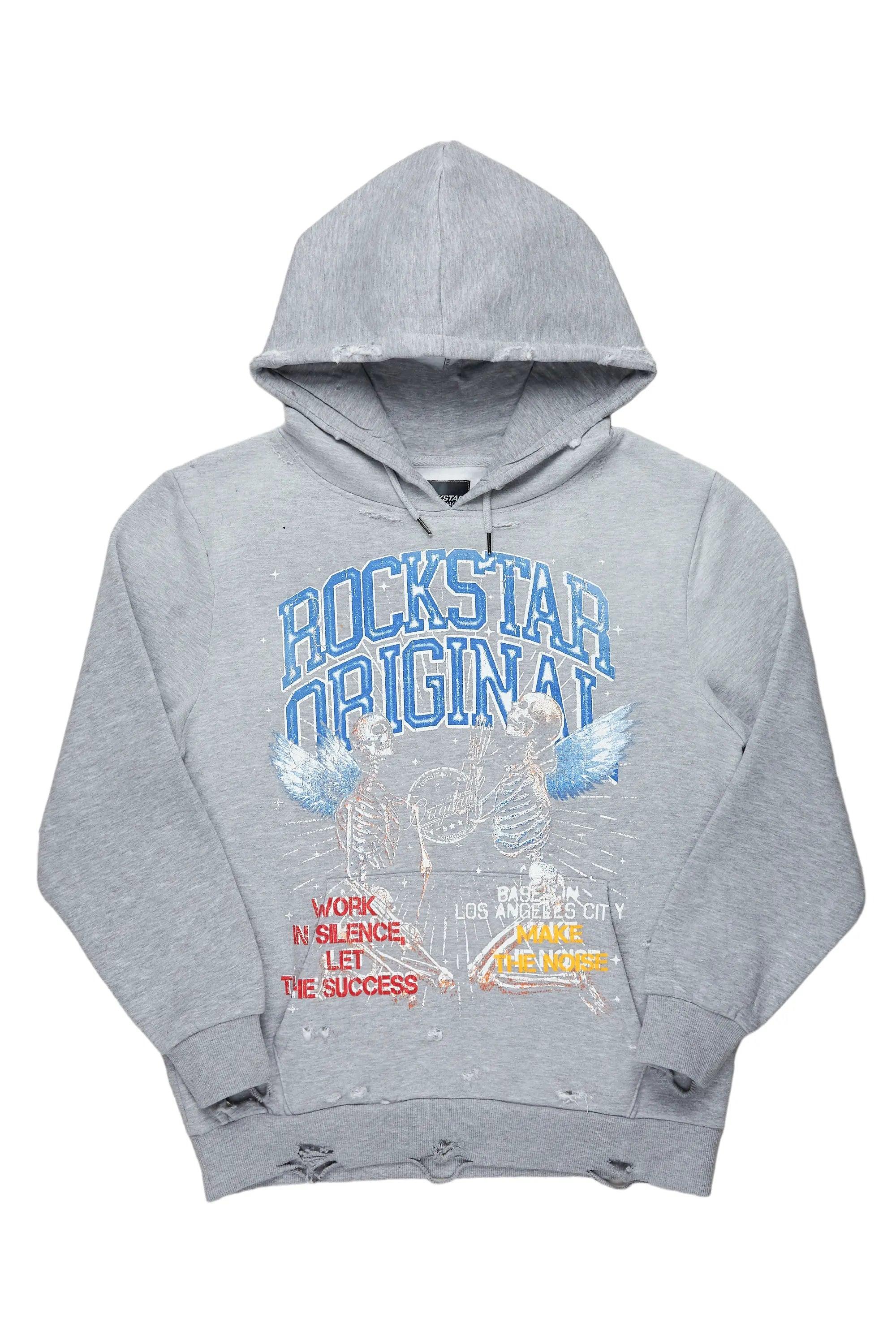 Chloe Heather Grey Graphic Hoodie Male Product Image