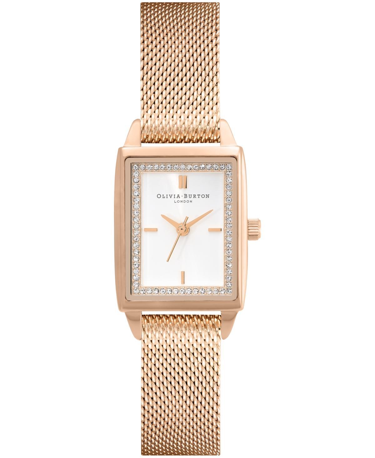 Olivia Burton Classics Rectangular Mesh Strap Watch, 20mm Product Image