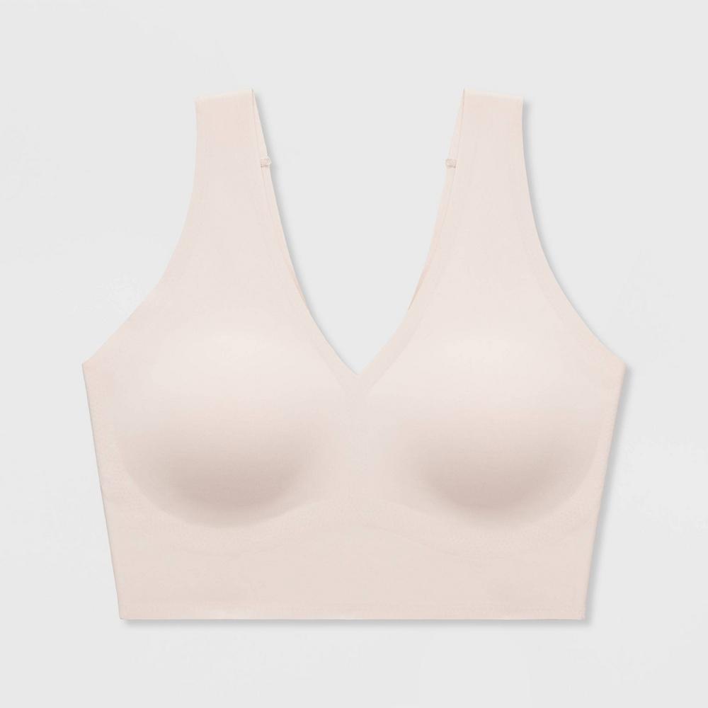 True & Co. True Everybody Womens V-Neck Bra - Light Beige 3X Product Image