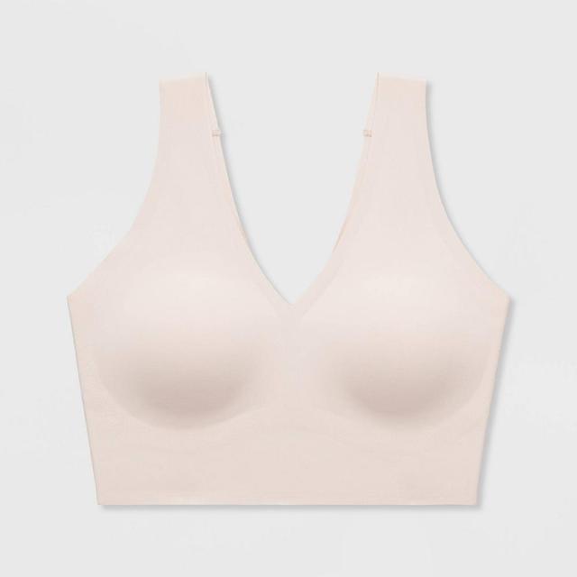 True & Co. True Everybody Womens V-Neck Bra - Light Beige 3X Product Image